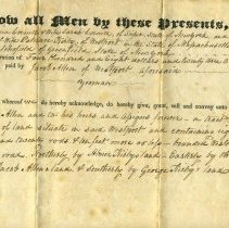Deed from Joshua Cornell to Jacob Allen 1837