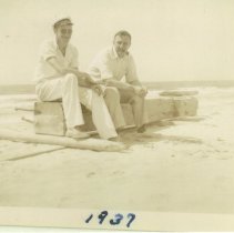Dad, Russell A Davis  And Granddad, Lloyd Arnold Davis, At Horseneck Beach.