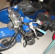 1947 Harley-Davidson Model FL with sidecar