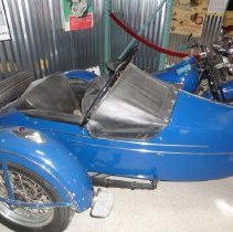1947 Harley-Davidson Model FL with sidecar