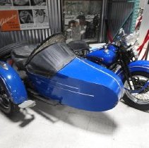 1947 Harley-Davidson Model FL with sidecar