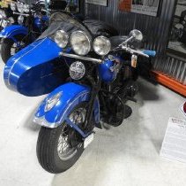 1947 Harley-Davidson Model FL with sidecar