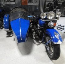 1947 Harley-Davidson Model FL with sidecar