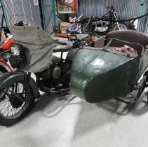 1934 Harley-Davidson VLD with sidecar