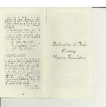 Declaration of Trust Creating Urantia Foundation