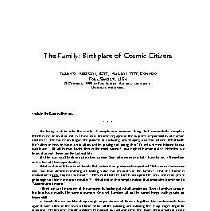 Family: The Birthplace of Cosmic Citizens