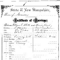 Abbott-Ayer Marriage Certificate 31 Oct 1878