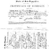 Allard-Maderson(sp) Marriage Certificate, dated 23 Feb 1862