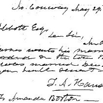 Barnes Letter Requesting Certificate of Marriage on 31 Dec 1850