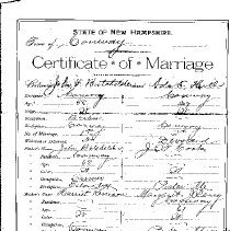 Batchelder-Heice Marriage Certificate, dated 30 Nov 1893