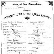 Bean-Hill Marriage Certificate, dated 21 Oct 1888