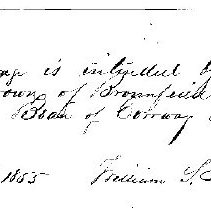 Brown-Bean Intent of Marriage, dated 11 Jun 1855