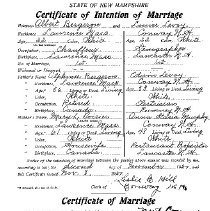 Bergeron-Levoy Marriage Certificate, dated 24 Nov 1927