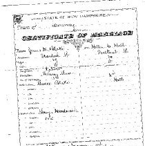 Blake-Hall Marriage Certificate, dated 26 Jan 1884