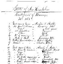 Boothby-Miller Marriage Certificate, dated 8 Jan 1877