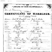 Brackett-Morton Marriage Certificate, dated 21 May 1887