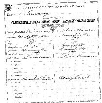 Brown-Brown Marriage Certificate, dated 10 Jul 1884