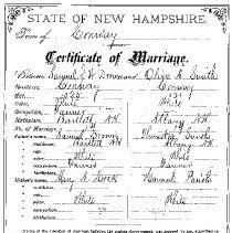 Brown-Smith Marriage Certificate, dated 1 Nov 1880