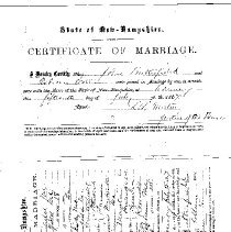 Butterfield-Collins Marriage Certificate, dated 15 Jul 1867
