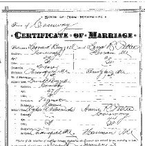 Buzzell-Pattee Marriage Certificate, dated 7 Jan 1893