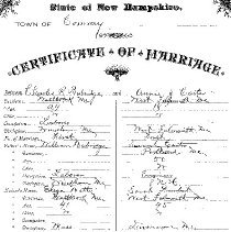 Babridge-Carter Marriage Certificate, dated 5 Sep 1886