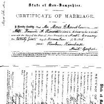 Chandler-Randlle marriage certificate 21 nov 1865