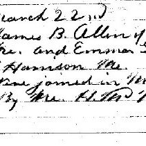 Allen-Chase Marriage Certificate, dated 22 Mar 1883