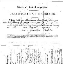 Bandfield-Emery Marriage Certificate, dated 10 Aug 1865