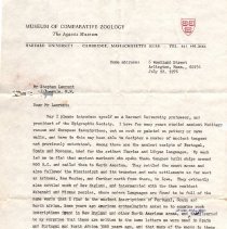 Letter from Barry Fell to Steven Laurent from 6/12/19776