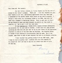 A letter from Barry Fell to Steven Laurent