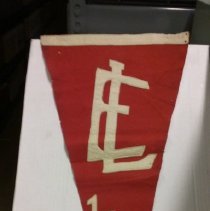 Pennant, Epworth League 1911, red felt, Duluth Wesley