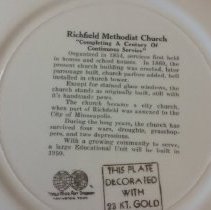 Minneapolis, Richfield UMC commemorative plate