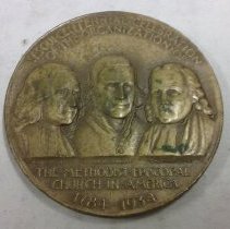 Medallion, "Susquicentennial Celebration of the Organization of the Methodist Church in America, 1784-1934"