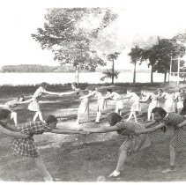Lake Koronis girls exercising