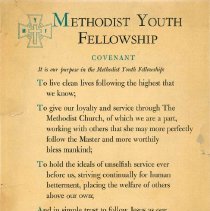 Methodist Youth Fellowship Covenant