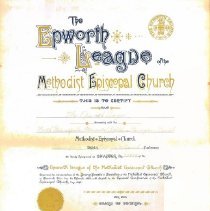L-Minneapolis, Bethlehem, Epworth League Certificate, December 19, 1906