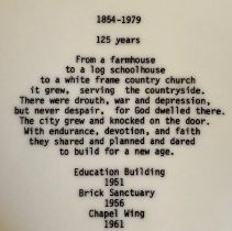 Minneapolis Richfield UMC 125th Anniversary Commemorative Plate (1854-1979)