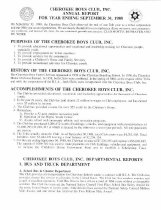 Cherokee Boys Club Newsletter.