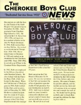 Cherokee Boys Club Newsletter.
