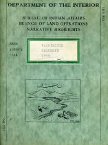 Narrative Highlights, Washington Area, Cherokee Agency, Department of the Interior/Bureau of Indian Affairs/Branch of Land Operations/Narrative Highlights