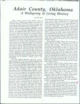 History of Adair County Including Flint and Goingsnake Districts