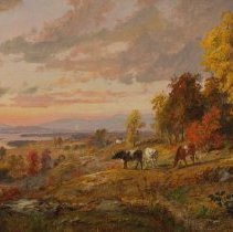 View of the Hudson in Autumn by Jasper Francis Cropsey
