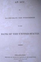An act to incorporate the subscribers to the Bank of the United States.