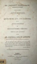 Dr. Johnson's Table-talk : containing aphorisms on literature, life, and manners, with anecdotes of distinguished persons; selected and arranged from Mr. Boswell's Life of Johnson