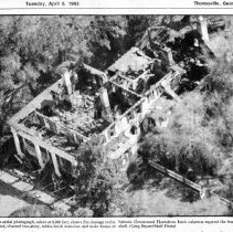 Greenwood after fire, aerial