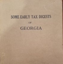 Some Early Tax Digests of Georgia