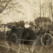 Woman Driving English Model Car