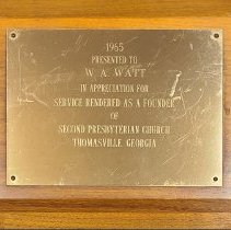 William A. Watt, Sr. | Georgia Rotary Student Fund Plaque