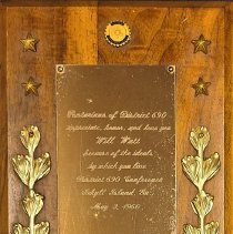 William A. Watt, Sr. | Rotarians of District 690 Plaque