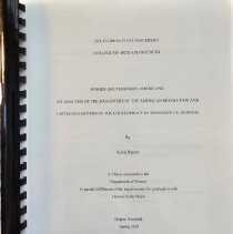 Women, Southerners, Americans: An Analysis of the Daughters of the American Revolution and United Daughters of the Confederacy in Thomasville, Georgia
